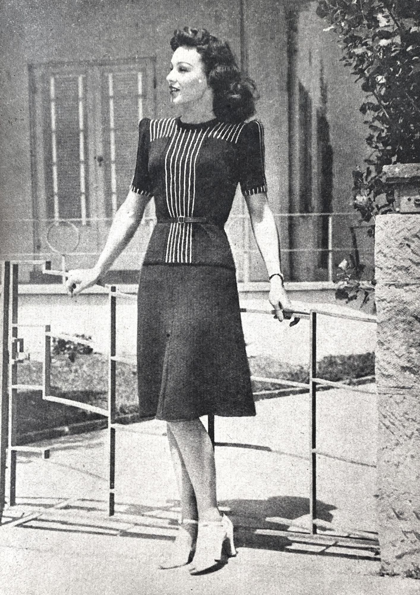 Striped Jacket and Skirt