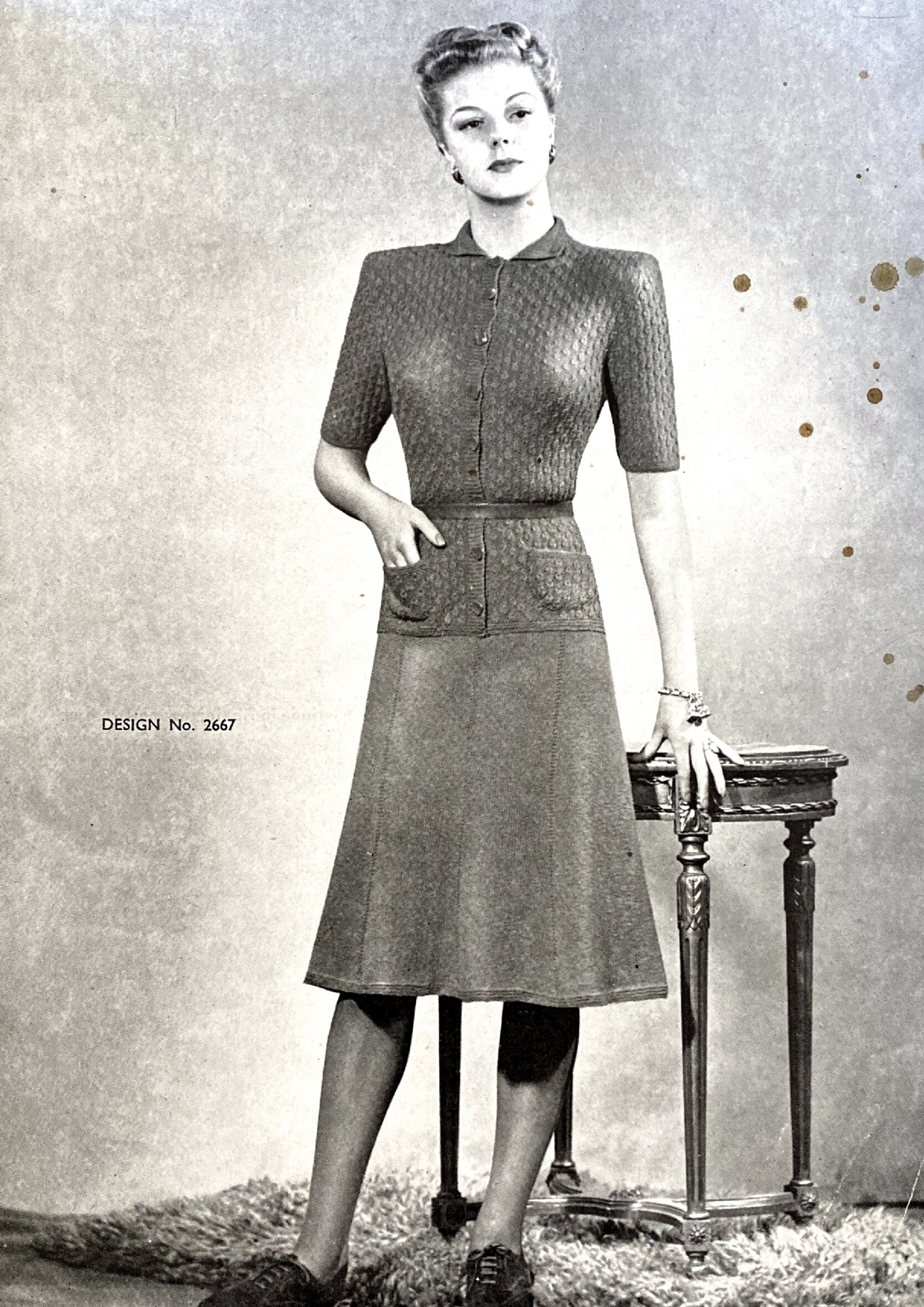 Textured Jacket and Skirt