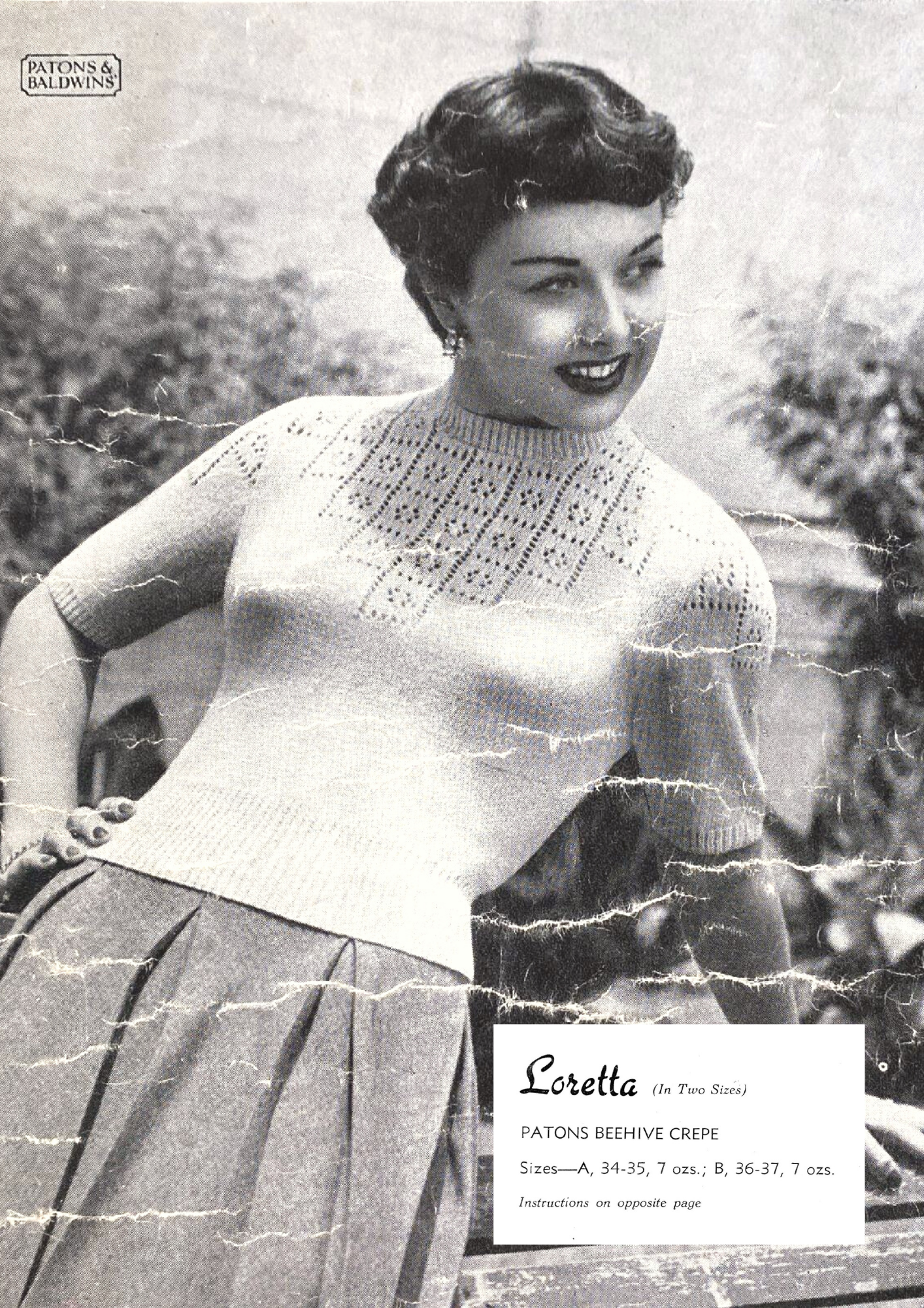 Diamond Lace Yoke Sweater