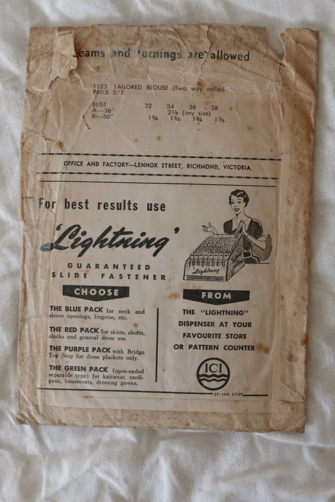 Miss Weigel's 1940s Blouse Sewing Pattern