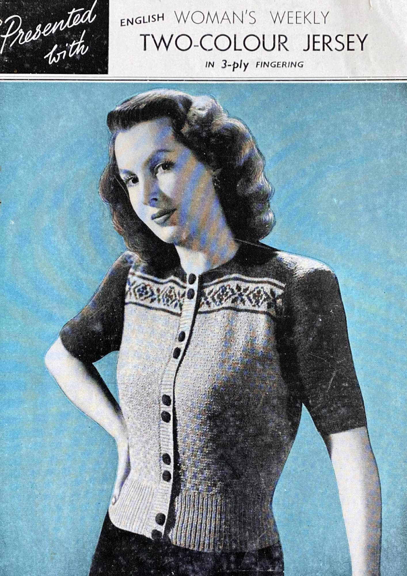 Two Colour Fair Isle Cardigan