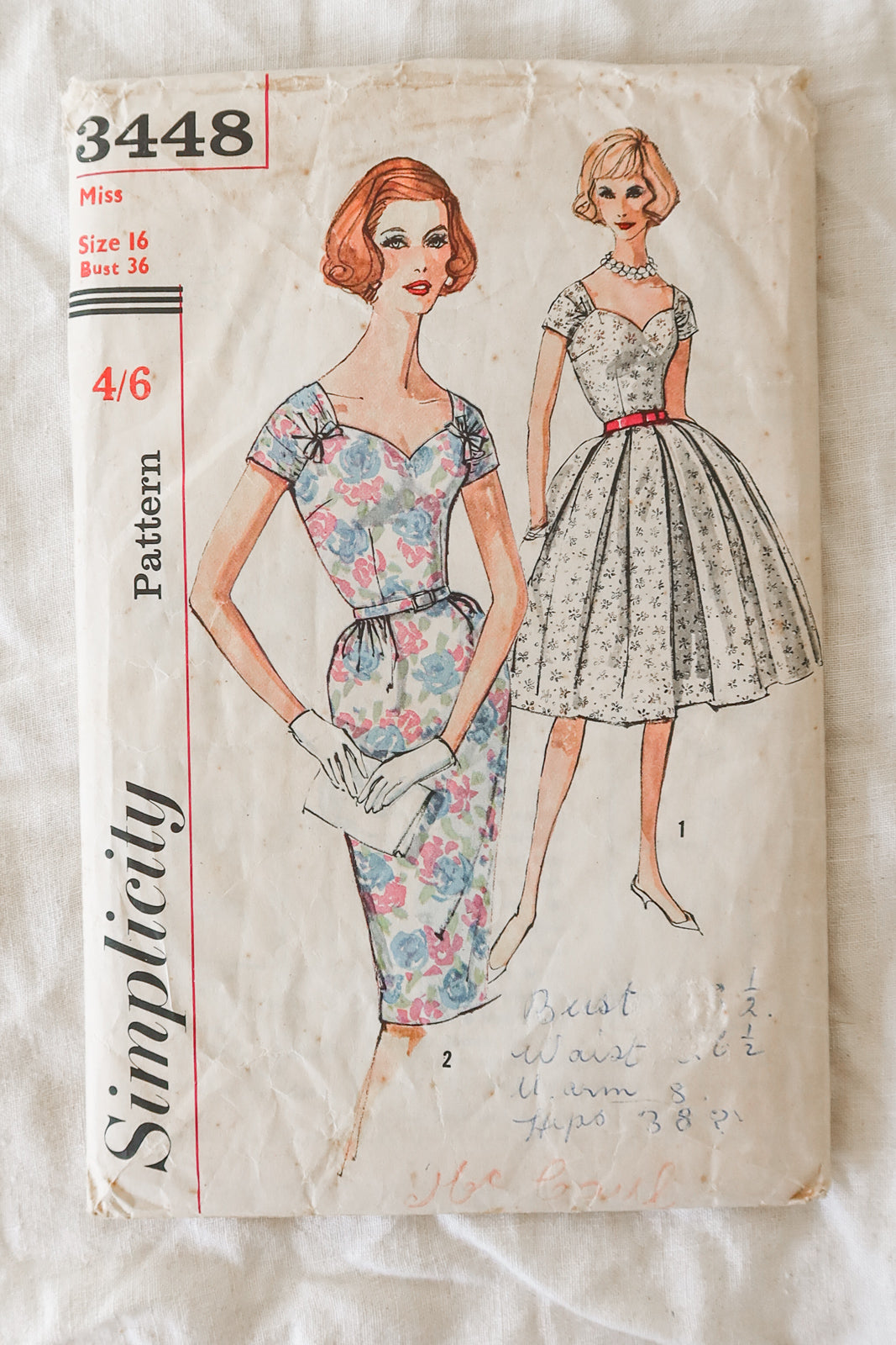 Simplicity 3448 1960s Dress Sewing Pattern