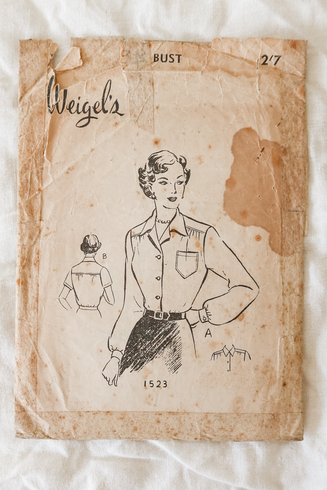 Miss Weigel's 1940s Blouse Sewing Pattern