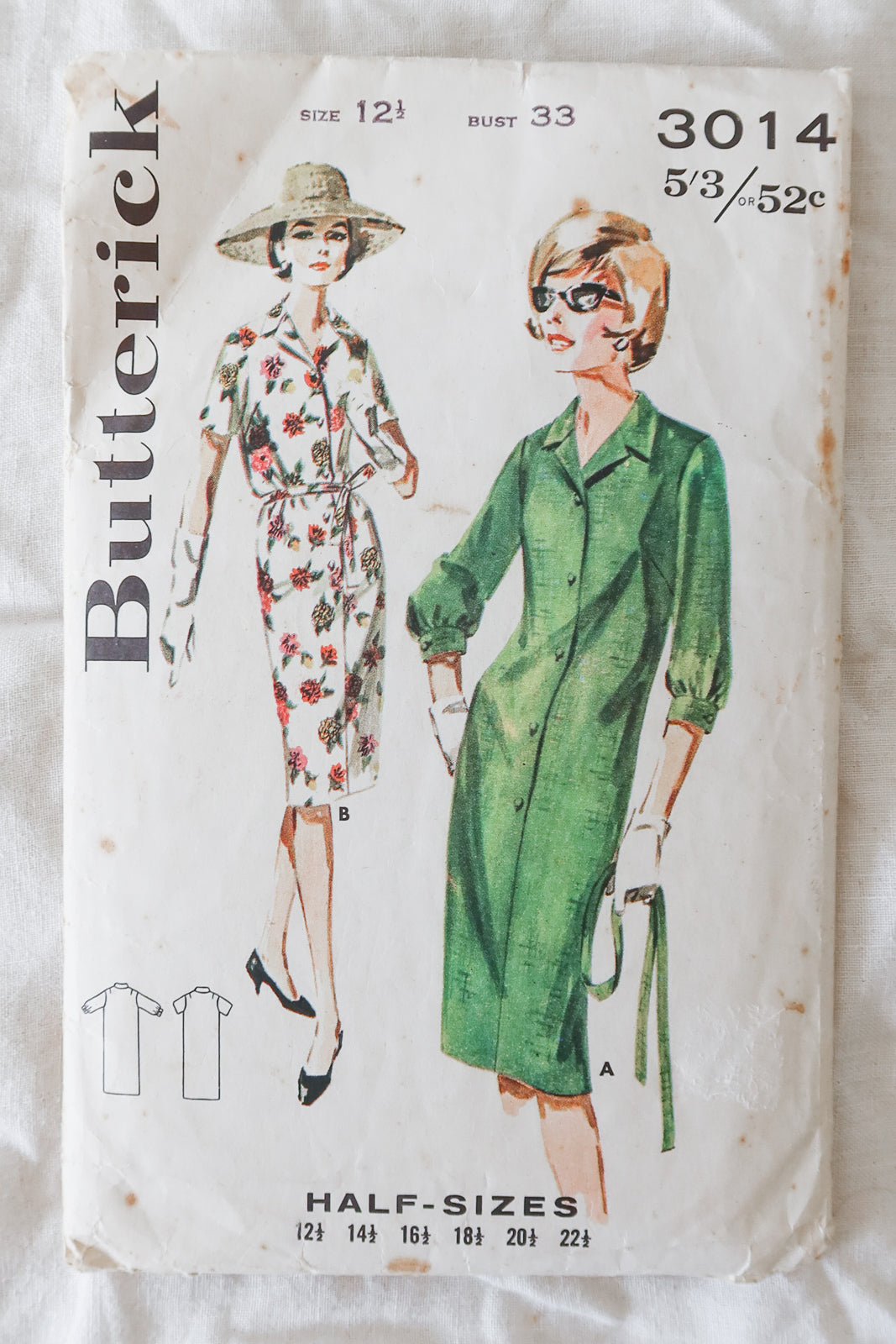 Butterick 3014 1960s Sewing Pattern
