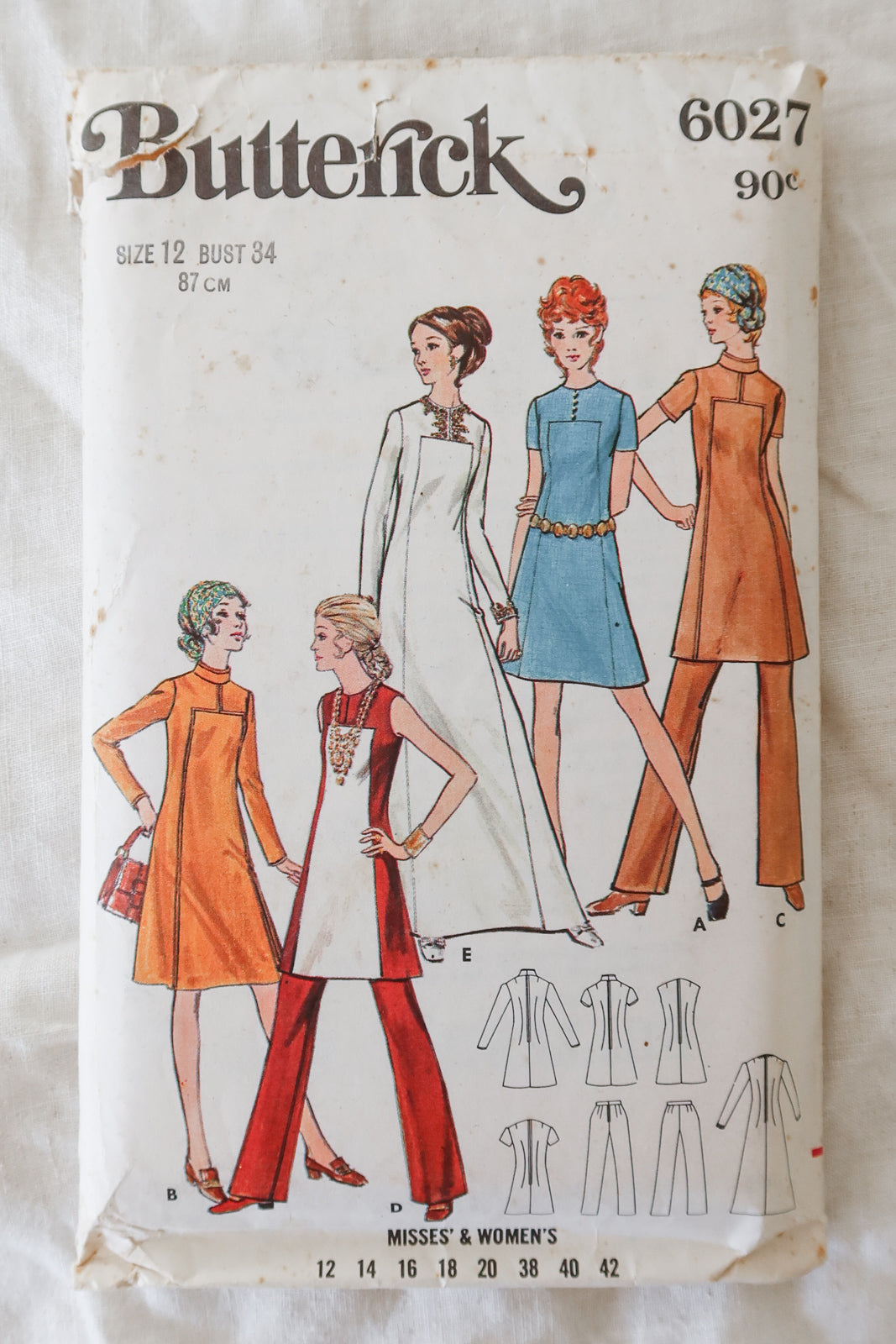 Butterick 6027 1970s Sewing Pattern