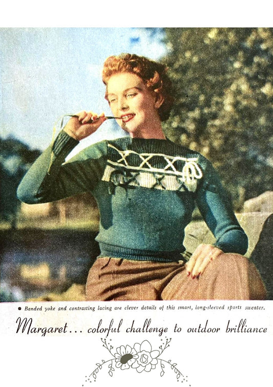 Contrast Lacing Sports Sweater